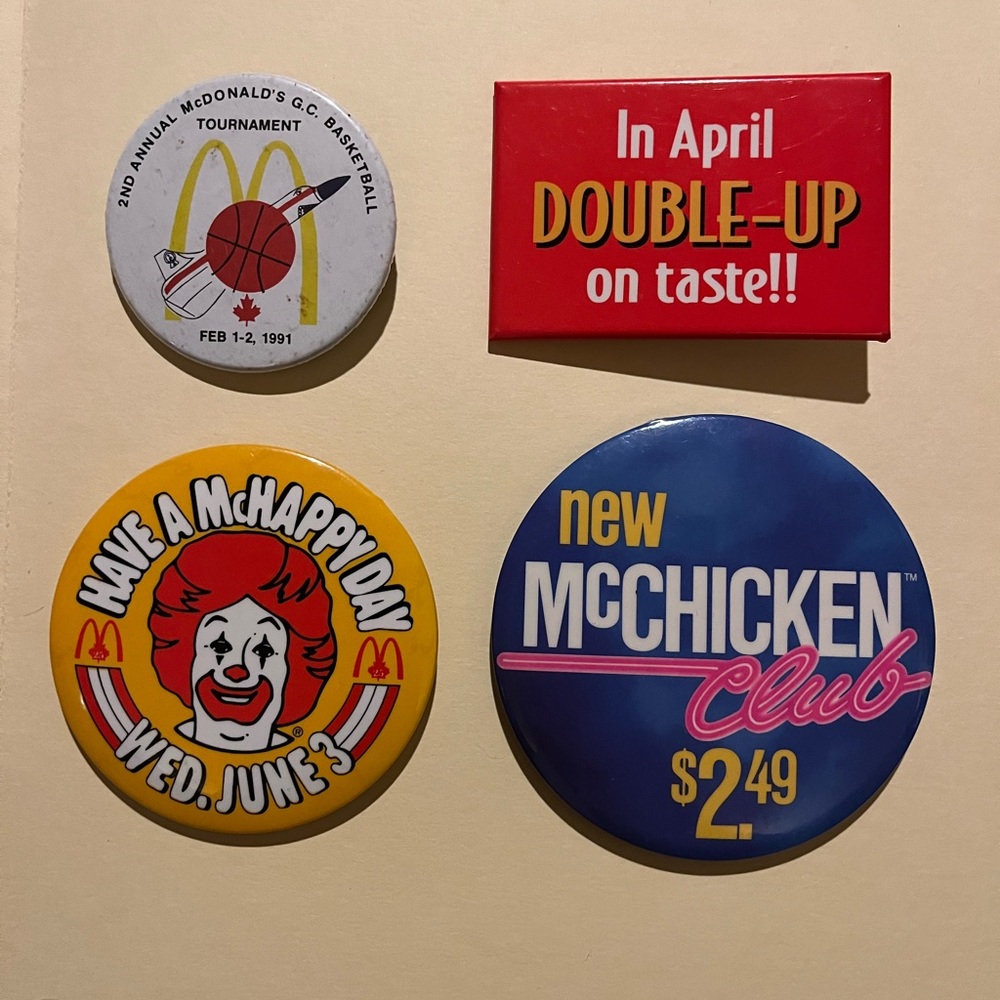 McDonald's Collectible Button Set - Multicolor